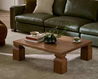Castlery Tan France Anaya Square Tea Table, 39.4 Brown