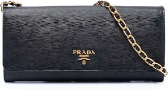 Prada Pre-owned Prada Vitello Move Wallet On Chain Ladies C6N9IKU8XYG2PA6I