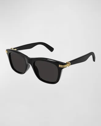 Cartier Men & apos;s Saddle Bridge Square Sunglasses
