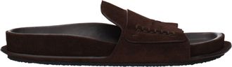 Jacquemus Bruin Leren Slippers