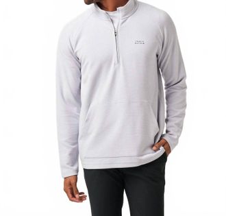 Travis Mathew Performance Waffle Jacket In Heather Light Grey