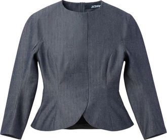 Jacquemus Palmier Jacket - Dames - Blazers - Grijs - XS - Katoen - Jassen