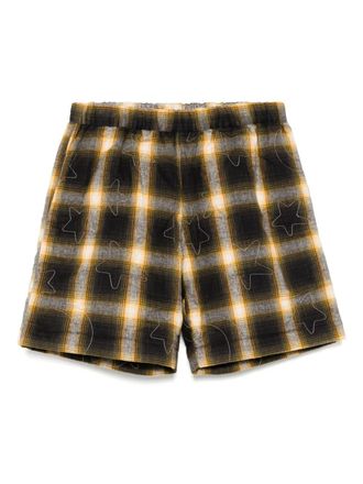 Sky High Farm checked padded shorts - Yellow