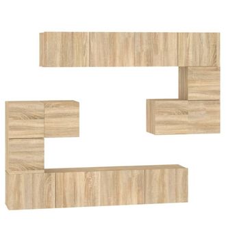 Berkfield Home Wall-mounted TV Cabinet Sonoma Oak Engineered Wood in Brown