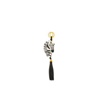 Gianni Chiarini Accessoires, Dames, Veelkleurig, ONE Size, Katoen, PC Zebra 03 Zebra Sleutelhanger