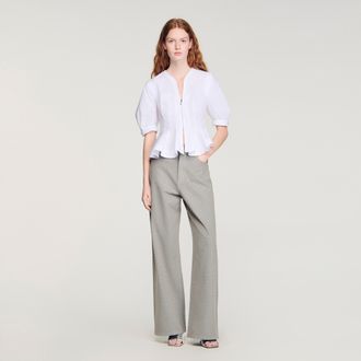 Sandro Zipped peplum shirt
