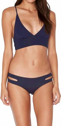 L*Space Solid Estella Full Bikini Bottom In Midnight