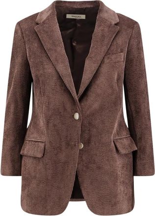 Saulina Milano Saulina - Antonia Blazer - Dames - Jassen - Bruin - Maat: S Nylon