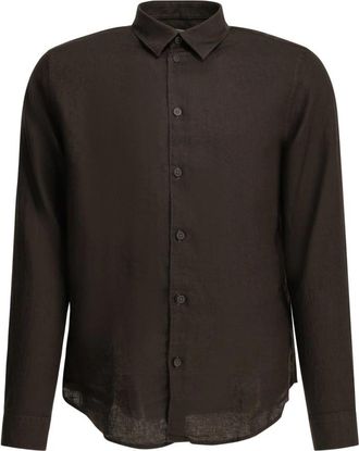 Nn.07 Enzo Buttoned Shirt - Heren - Casual Overhemden - Bruin - S - Linnen - Overhemden
