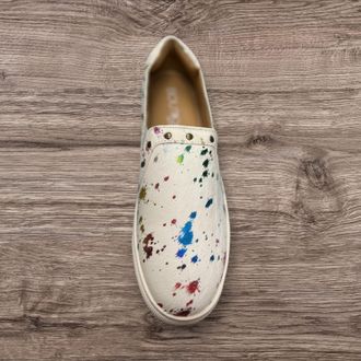 Corkys Pine Tar Rainbow Cowhide Sneakers In White