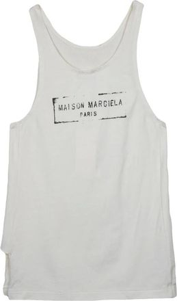 Maison Margiela Tops, Dames, Wit, S, Katoen, Canotta