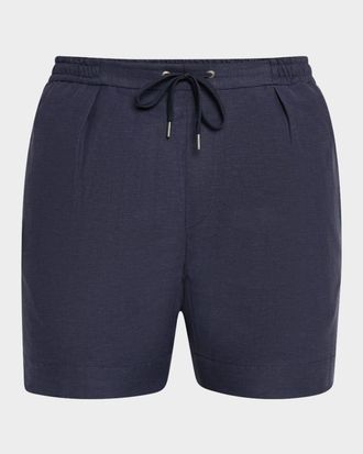 Ralph Lauren Purple Label Men & apos;s Hand-Tailored Pleated Drawstring Shorts
