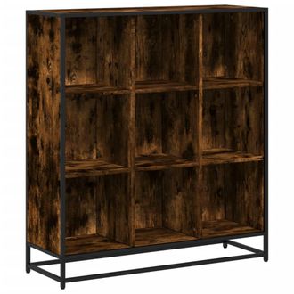 vidaXL Vidaxl - Libreria Rovere Fumo 97,5x33x107,5 Cm Legno Multistrato&metallo