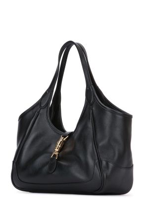 Gucci Womens Hbg G.jackie Tote Blackblack Calf Skin Borse A Mano