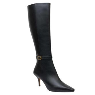 Ted Baker Piper Leren Kniehoge Zwarte Laarzen Met Hak