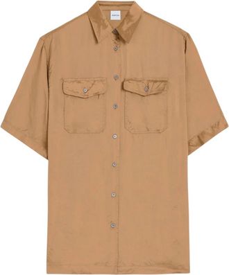 Aspesi Camicia 5449 - Dames - Overhemden - Beige - M - Overhemden