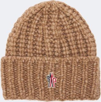 Moncler Berretto in misto alpaca e lana con logo