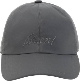 Brioni Grey Logo Baseball Cap