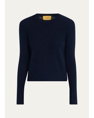 Guest In Residence Shrunken Crewneck Sweater in Cashmere