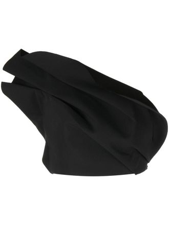 Rachel Gilbert Aurora gathered crop top - women - Spandex/Elastane/Polyester/Polyester - 0 - Black