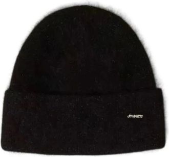 Twinset Accessoires, Dames, Zwart, ONE Size, Gebreide Beanie