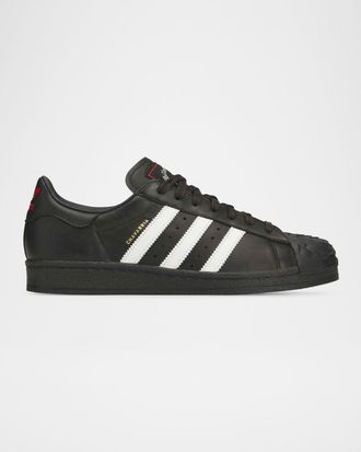 adidas x Willy Chavarria Men & apos;s Superstar Leather Low-Top Sneakers
