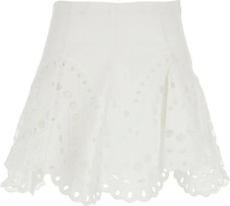 Charo Ruiz Ibiza Gonna Sail con occhielli - Bianco