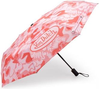 Von Dutch Compact Automatic Umbrella, Strong & Portable in Pink Camo at Nordstrom