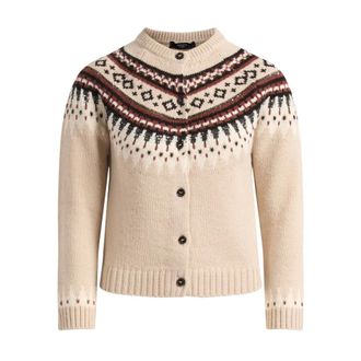 Max Mara Truien & Vesten, Dames, Beige, L, Wol, Cabiria 1234 Cardigan