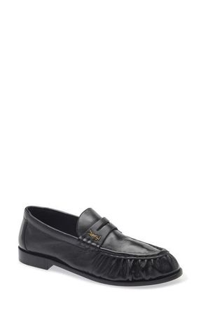 Saint Laurent Penny Loafer in Nero at Nordstrom, Size 10.5Us