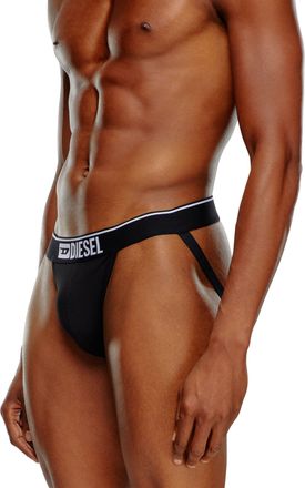 Diesel Three-pack jockstraps with front logo - Jockstraps - Man - Black