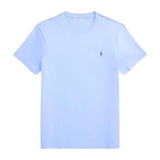 Polo Ralph Lauren T-Shirts, male, Blue, Size: XL Custom Slim Fit Cotton T-Shirt