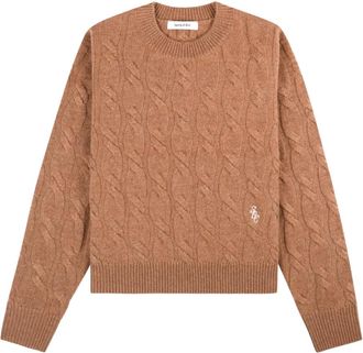 Sporty & Rich Maglione con logo - Marrone