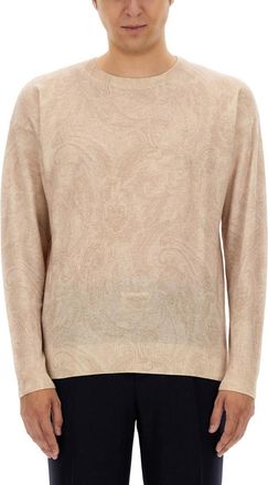 Etro Beige Crew Neck Sweaters