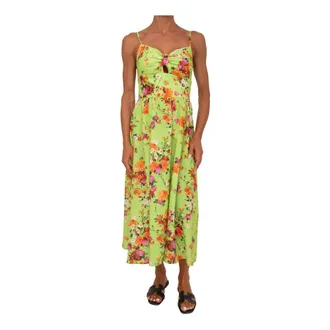 Kocca Kleedjes, Dames, Veelkleurig, XS, Polyester, Earine Midi Jurk