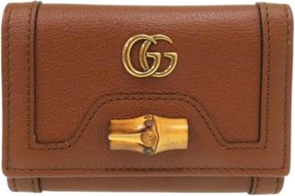 Gucci Pre-owned Wallets, female, Brown, Size: ONE SIZE Pre-owned Vintage Wallet (tri-fold)