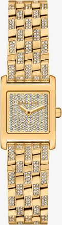 Michael Kors Micro Georgie Pav&eacute; Gold-Tone Watch