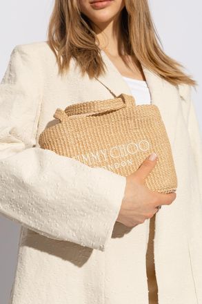Jimmy Choo London Beach Tote Shoulder Bag, Womens, Beige