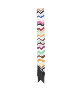 Missoni White Signature Zigzag Bandana Scarf