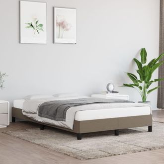 vidaXL Estructura De Cama Sin Colch&oacute;n Tela Gris Taupe 120x190 Cm Vidaxl