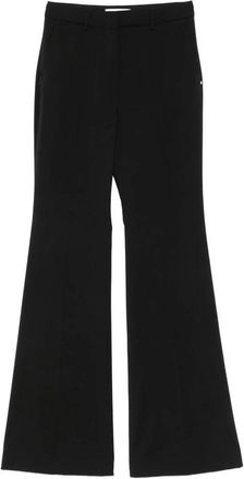 Sportmax Hangar Broeken - Dames - Wijde Broeken - Zwart - XS - Wol - Broeken