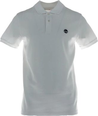 Timberland Katoenen polo shirt met korte mouwen - Heren - Polos - Wit - XL - Katoen - Tops