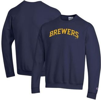 Champion Mens Champion Navy Milwaukee Brewers Powerblend Wordmark Sweatshirt at Nordstrom, Size Xx-Large