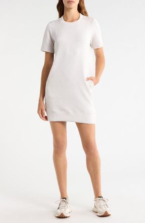 Lord & Taylor Dreamweave Short Sleeve Minidress in Htr Moonbeam at Nordstrom, Size X-Small