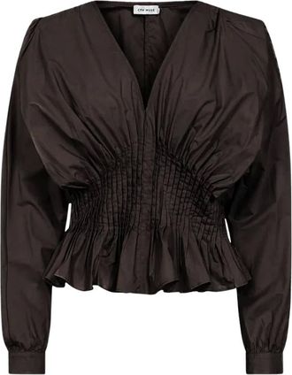Copenhagen Muse Top lange mouw 207362 - Dames - Blouses & Shirts - Bruin - Maat: L