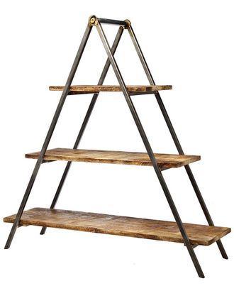 Godinger 3 Tier Wood Serving Stand