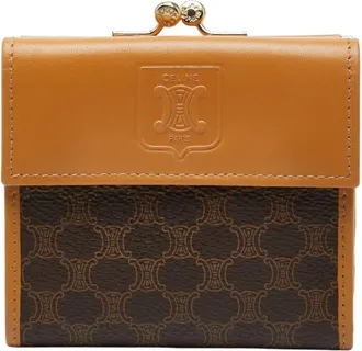 Celine Brown Pvc Leather Wallet (Bi-Fold) (Pre-Owned)