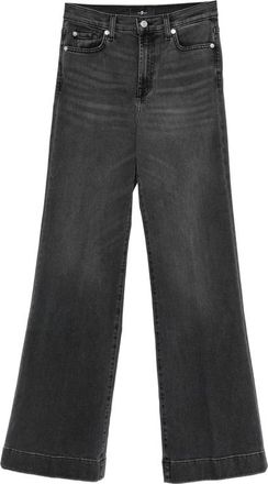 7 For All Mankind Modern Dojo Faded-effect Wide-leg Jeans