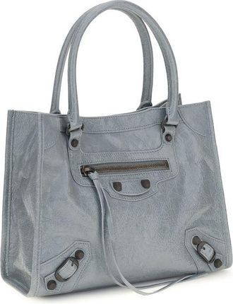 Balenciaga Womens Blue Lamb Ovis Aries Shoulder Bag