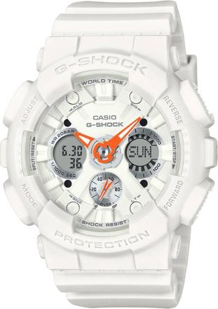 Casio G-Shock World Time Quartz Analog-Digital White Dial Ladies Watch GMA-S120SA-7A1DR